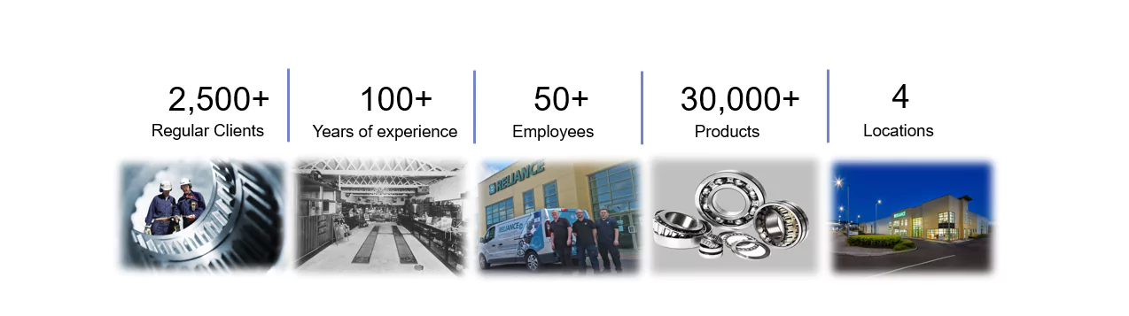 Regular Clients: 2,500+, Years of experience: 100+, Employees: 50+, Products 30,000, Locations: 4.  