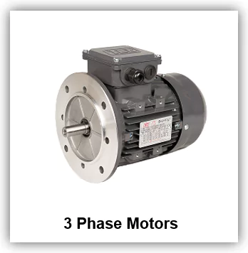 3 phase electric motors. Brake and ATEX motors also stocked